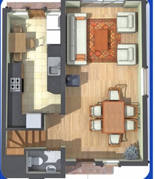 Materiales para casas pequeñas de dos pisos