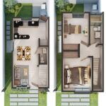 Opciones de planos de casas pequeñas de dos pisos modernas