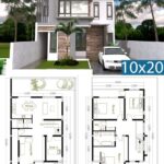 Planos de casas pequeñas de dos pisos con medidas en metros