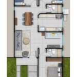 Opciones de planos de casas pequeñas de dos pisos