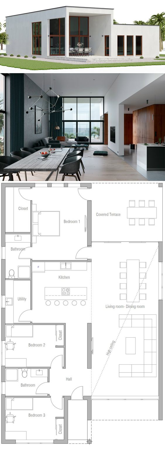 Ideas de planos de casas con medidas minimalistas