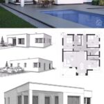 Ideas de planos de casas minimalistas con piscina