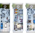 Diseño de interiores de casas de 3 plantas