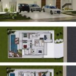 Diseño de cocheras para casas de tres plantas