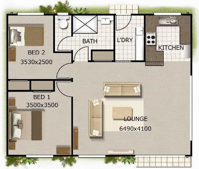 Two-bedroom apartments
