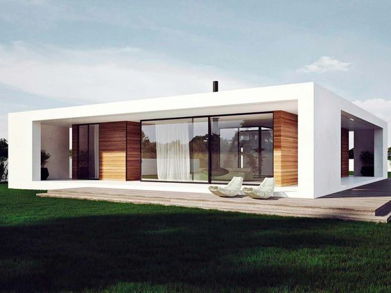 Fachadas de casas blancas minimalistas