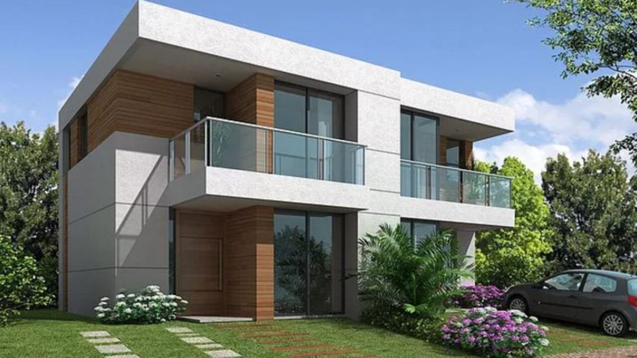 Diseños de fachadas de casas dos pisos - Ingenieria Civil y Arquitectura