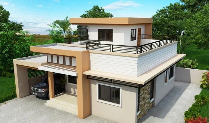 Casas de dos pisos con terraza
