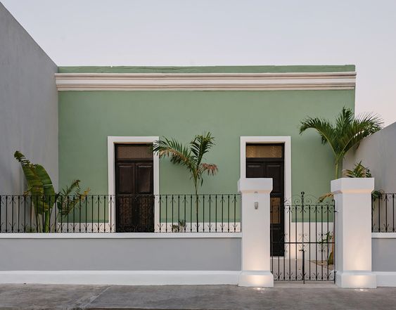 Diseños de casas color verde
