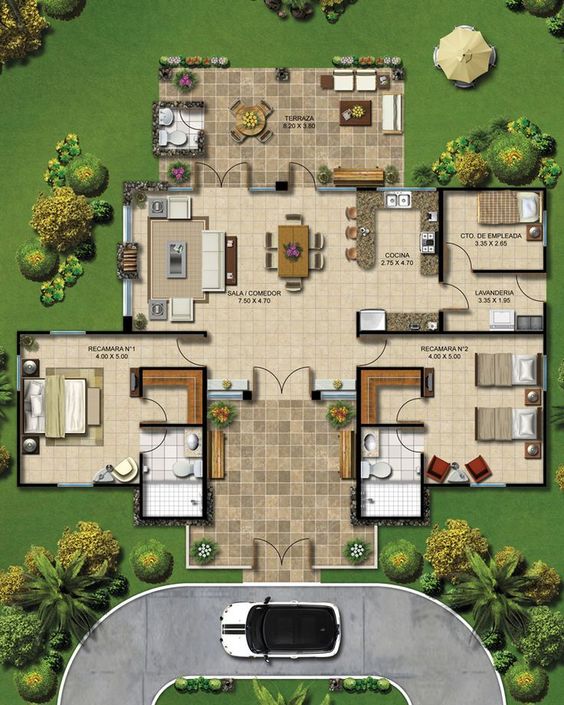 Planos de casas estilo hacienda