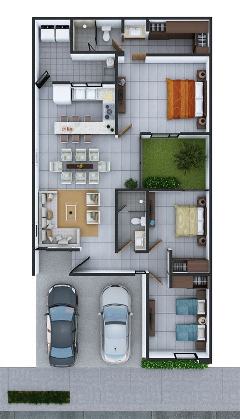 Distribution for modern house with two rooms