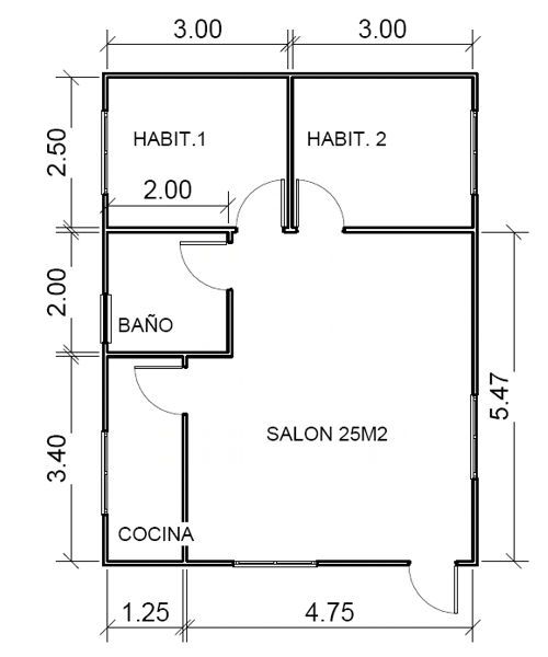 Diseños de departamento pequeño con dos habitaciones