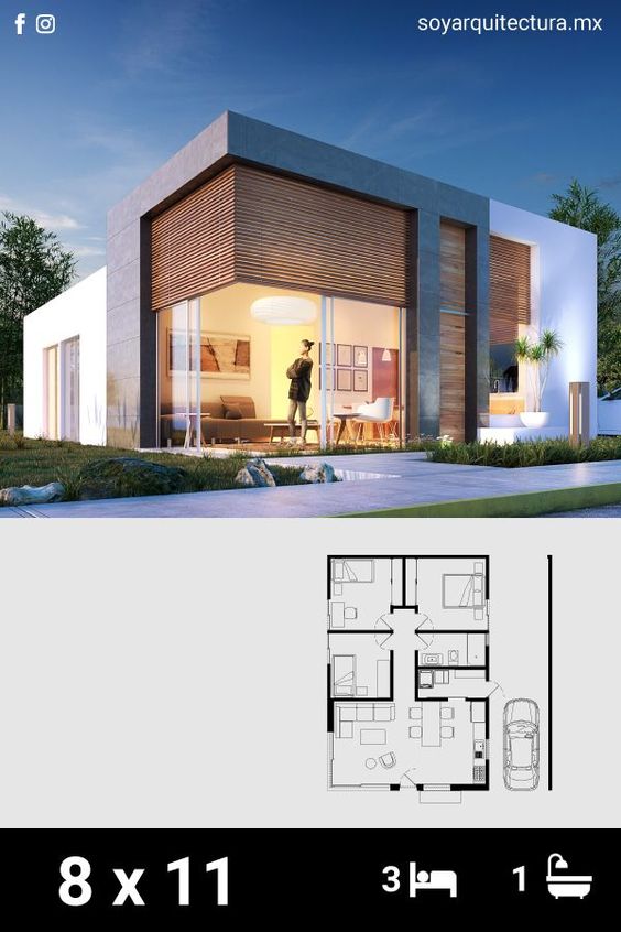 Modern one-story house plans