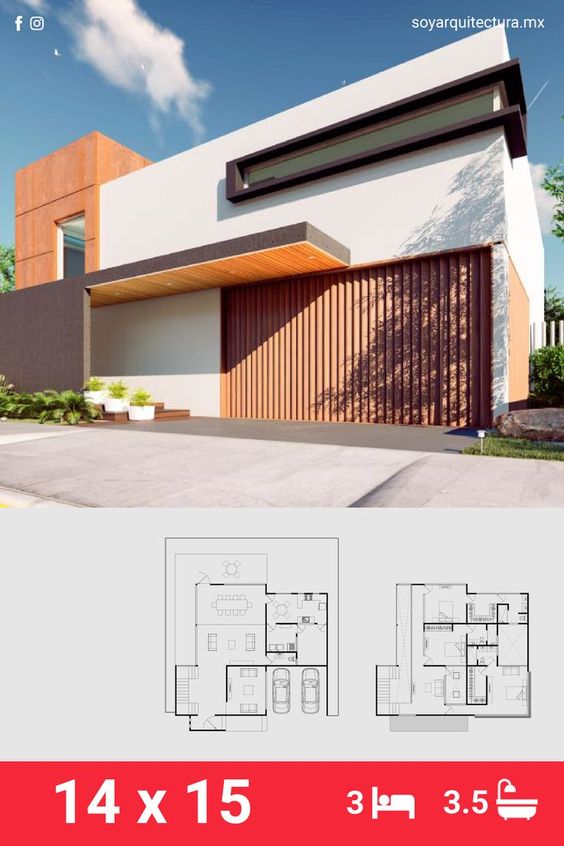 Planos de casas gratis con fachadas modernas