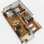 Diseños de planos de casas con dos habitaciones