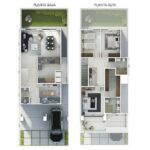 Ideas de planos para casas de tres habitaciones