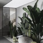 Jardines interiores con plantas gigantes