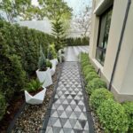 Diseños de senderos modernos para jardín