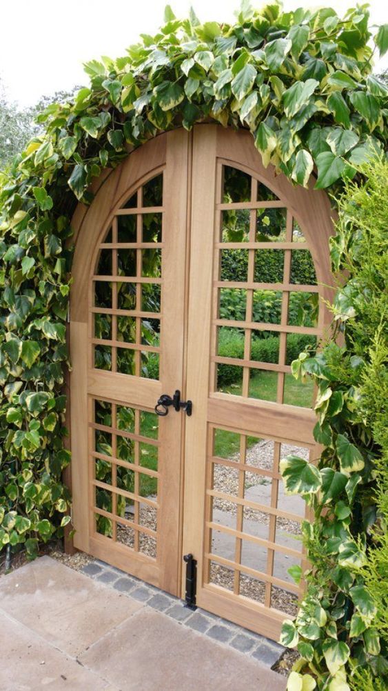 Ideas de puertas para jardín estilo rústico