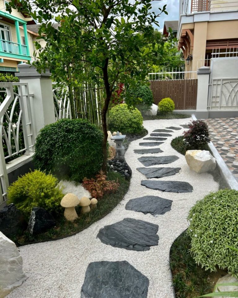 Diseños de senderos de piedra natural