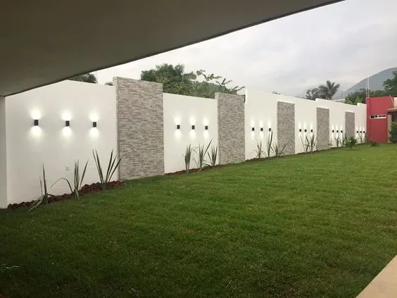 Diseños de vallas para jardín de concreto