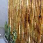Jardineras construidas con bambú